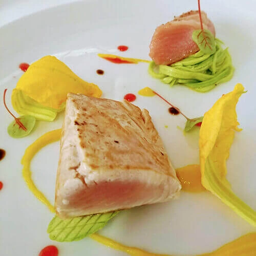 Vitello rosè con spuma di salsa tonnata - Chef Dagnino Frediano - Hotel Medusa - Finale Ligure (SV)