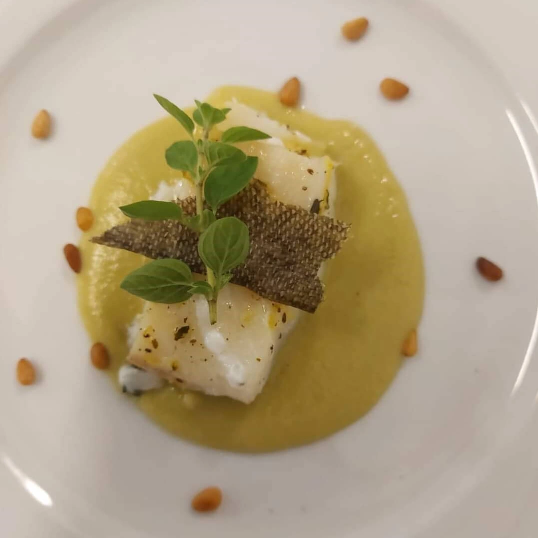 Baccalà su crema di patate - Chef Nabil El Bettach - Hotel Corso | Alassio (SV)